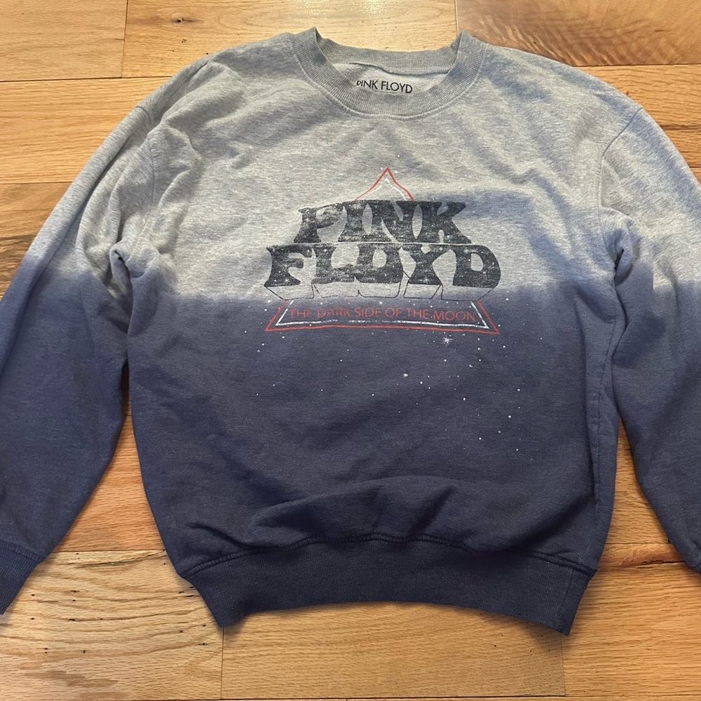 Pink Floyd Blue and Gray Crewneck Sweatshirt 100% cotton